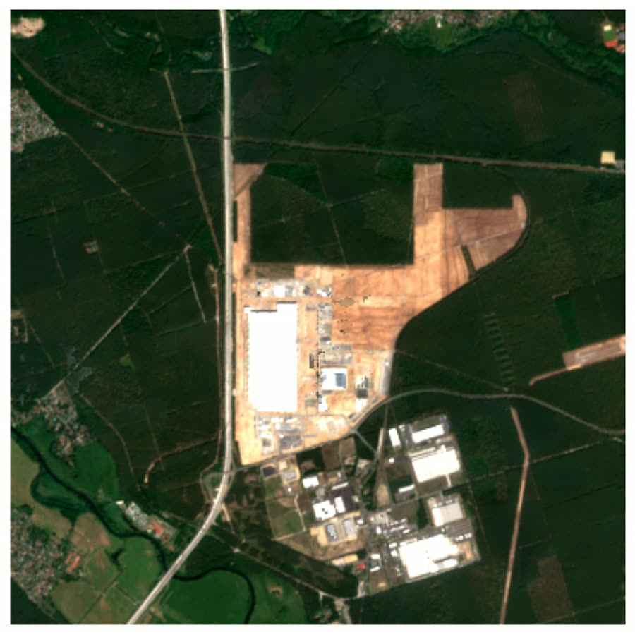 Satellite image after the change